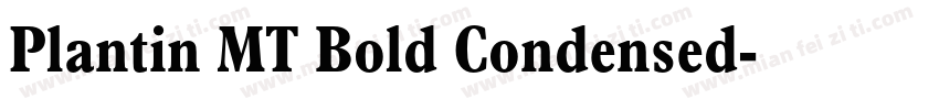 Plantin MT Bold Condensed字体转换